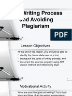 4.1 The Writing Process & Avoiding Plagiarism