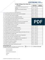 GIS High-Voltage Test Check List: No Description Contractor Check Result Hyosung Verification