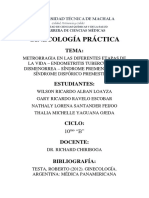 Metrorragia en Las Diferentes Etapas de La Vida - Endometritis Tuberculosa - Dismenorrea - Síndrome Premenstrual - Síndrome Disfórico Premestrual