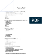 Mcqs - Business Statistics