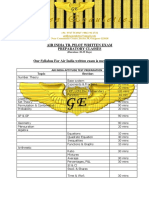 Air India Tr. Pilot Written Exam Preparatory Classes: Air India Aptitude Test Preparation Topic Section Time (In Min)