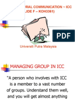 Intercultural Communication Icc (SLIDE F - KOH3361) : Universiti Putra Malaysia