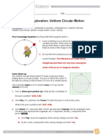 Student Exploration: Uniform Circular Motion