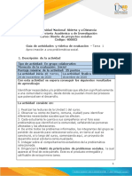 Guia de Actividades y Rúbrica de Evaluación - Tarea 1 - Aproximación A Una Problemática Social.