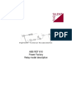 Abb Ref 610 Power Factory Relay Model Description: Digsilent Technical Documentation