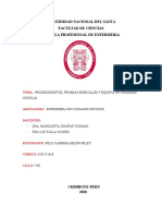 Procedimientos, Pruebas Especiales y Equipos Uci