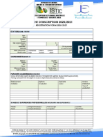 Fiche Inscription 2020-2021