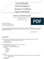 Outcomes & Evidence Progress Inventory : Leadership Development