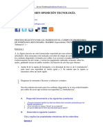 Examen Oposiciones Tecnologia Asturais