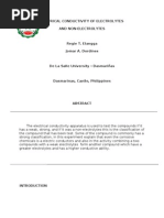 Electrical Conductivity of Electrolytes and Non