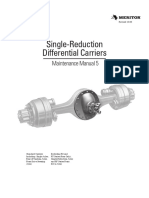 Single-Reduction Differential Carriers: Maintenance Manual 5