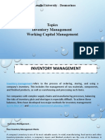 Inventory and Working Capital Management