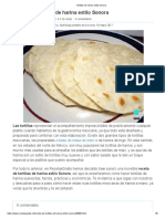 Tortillas de Harina Estilo Sonora