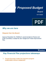 Sound Transit - Presentation - Proposed Board Budget Recommendation - December 2020