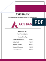 Cost of Capital of Axis Bank