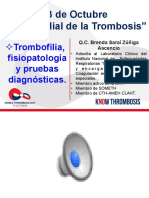 TRombofilia Fisiopatología y Pruebas Diag