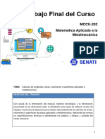 Trabajo Final Del Curso: MCCU-202 Matemática Aplicada A La Metalmecánica