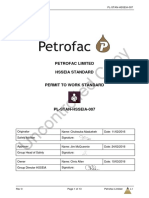 PL-STAN-HSSEIA-007 Permit To Work Standard