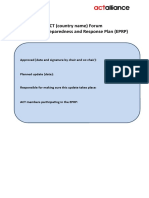 ACT (Country Name) Forum Emergency Preparedness and Response Plan (EPRP)