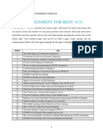 Assignment Benu 4131