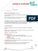 Examination of Elbow Joint