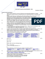 Vit Ap: Object Oriented Programming (CSE2005 - 030) Marks: 50 Duration: 90 Mins. Answer All The Questions