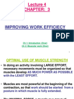 Improving Work Efficiecy: CH 1: Introduction (Over) CH 2: Muscular Work (Over)