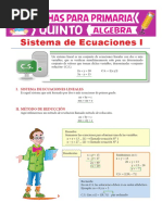 Sistema de Ecuaciones Lineales para Quinto de Primaria