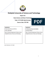 Report On UV Visible Spectroscopy - CEP 506