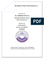 An Overview On Recognition of State in International Law