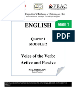 English: Voice of The Verb: Active and Passive