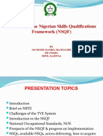 Overview of The Nigerian Skills Qualifications Framework (NSQF)