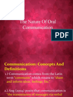 The Nature of Oral Communication