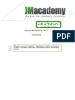 Gedruckt: Instrumentation of HPLC Detectors