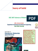 Theory of Solid: EEE 307 Science of Materials