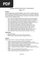 Examen Principes de Bases de Comptabilite