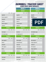 Dumbbell Tracker Sheet: Week 1 Week 2 Week 3