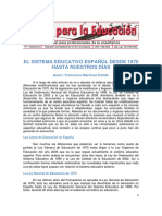 El Sistema Educativo Español Desde 1970 Hasta Nuestros Días