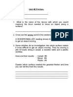 Unit 4E Friction. Name - Date