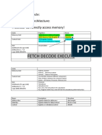 Fetch Decode Execute: Fetch Execute Cycle: Von Neumann Architecture: Processor Can Directly Access Memory!