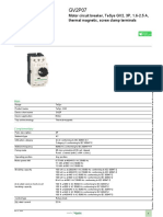 Product Data Sheet: Motor Circuit Breaker, Tesys Gv2, 3P, 1.6-2.5 A, Thermal Magnetic, Screw Clamp Terminals