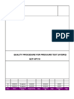 Quality Procedure For Pressure Test (Hydro) : QCP-HP110