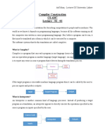 Compiler Construction CS-4207 Lecture - 01 - 02: Input Output Target Program