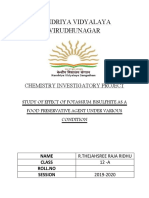 Kendriya Vidyalaya Virudhunagar: Chemistry Investigatory Project