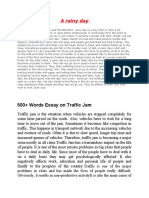 A Rainy Day: 500+ Words Essay On Traffic Jam