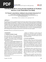 Raissouni Et Al. 2012. GIS-Based Model To Assess Erosion Sensitivity in Northern Morocco. Laou Watershed Case Study (Final)