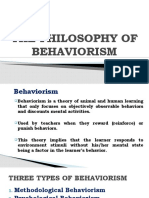 The Philosophy of Behaviorism