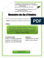 Le Systéme Organisational Et Processus Décisionnel Dans Une Entreprise - Cas de La Societe Algerienne D'asssurance SAA Age - 1 PDF