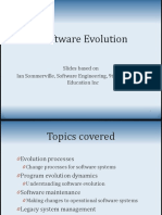 Software Evolution: Slides Based On Ian Sommerville, Software Engineering, 9th Ed., Pearson Education Inc