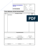 Trade Entrepreneur Engineering Pte LTD: Safe Work Procedure Title: Personal Protective Equipment